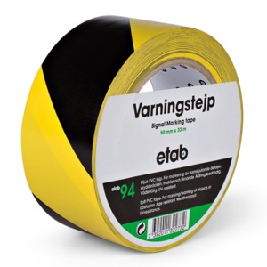 ADVARSELSTAPE GUL/SORT