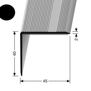 TRAPPEFORKANT 40X45MM SORT 229