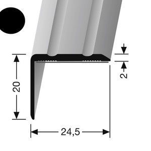 VINKEL SKINNE 20X24,5 235 SORT