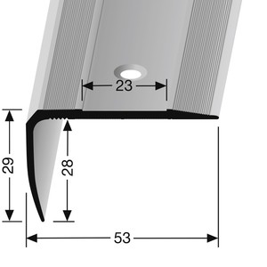 TRAPPEFORKANT INDL/23MM MAT712