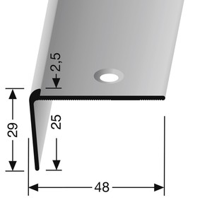 TRAPPEFORKANT 29X49MM MAT 853
