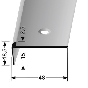 TRAPPEFORKANT 18,5X48MM MAT859