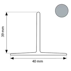 T-FORMET VÅDRUMSOPK.BLØD GRÅ