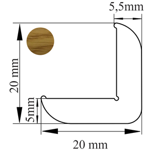 PRIMOCEL HJØRNELISTE 20X20 EG