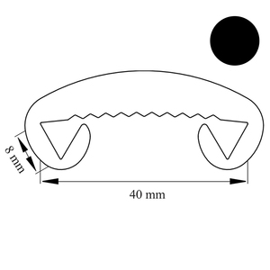 HÅNDLISTE 8 * 40 SORT