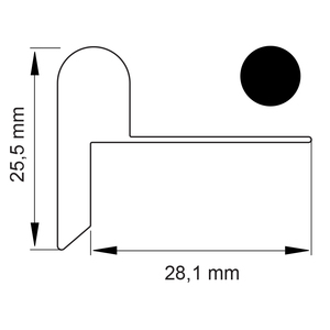 VASKEKANT PLAST VK 1 SORT