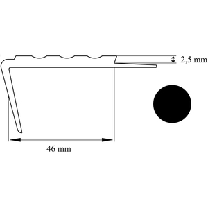 TRAPPEFORKANT TK 41 SORT 2,5MM