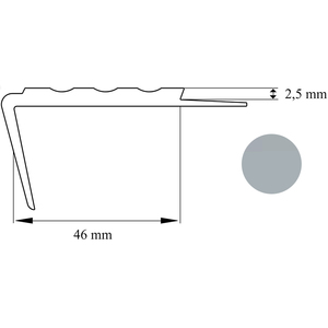 TRAPPEFORKANT TK 41 GRÅ 2,5 MM